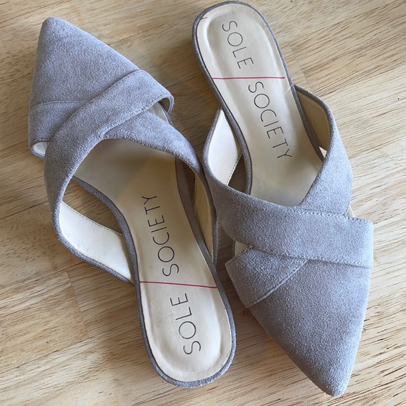 Sole Society Shoes - Suede mules